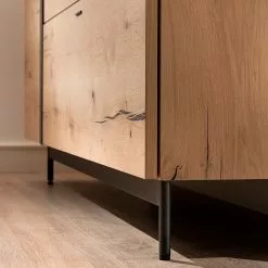 GWINNER Sideboard Style - Echtholzfurnier / Metall - Eiche / Anthrazit -Buromobel Verkaufe 1000188721 190926 06084900029 DETAILS P000000001000188721