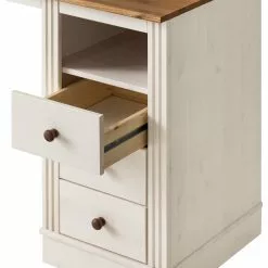 Maison Belfort Schreibtisch Lillehammer - Kiefer massiv - Kiefer Weiß / Kiefer Honig -Buromobel Verkaufe 1000188926 200218 06185000019 DETAILS P000000001000188926