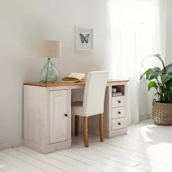 Maison Belfort Schreibtisch Lillehammer - Kiefer massiv - Kiefer Weiß / Kiefer Honig -Buromobel Verkaufe 1000188926 200529 13375900001 MOOD DETAILS P000000001000188926 mood