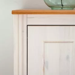 Maison Belfort Schreibtisch Lillehammer - Kiefer massiv - Kiefer Weiß / Kiefer Honig -Buromobel Verkaufe 1000188926 200529 13380100005 DETAILS P000000001000188926