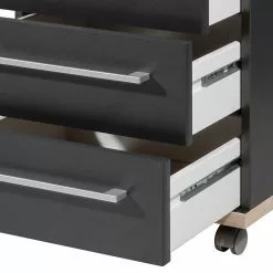 Germania Rollcontainer Eugene - Anthrazit / Nussbaum Dekor -Buromobel Verkaufe 1000189457 191113 10262600007 DETAILS P000000001000189457