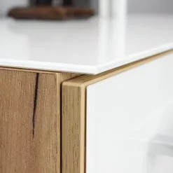 Rollcontainer Monteria - Glas - Weiß / Eiche Navarra Dekor -Buromobel Verkaufe 1000189529 220209 12431800050 DETAILS P000000001000189529