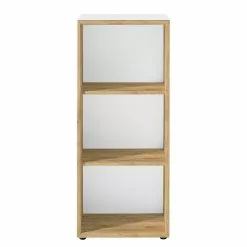 Germania Regal Monteria - Glas - Weiß / Eiche Navarra Dekor -Buromobel Verkaufe 1000189533 191022 12044900060 DETAILS P000000001000189533