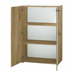 Germania Büroset Monteria I (5-teilig) - Glas - Weiß / Eiche Navarra Dekor -Buromobel Verkaufe 1000189536 191022 12045100087 DETAILS P000000001000189536