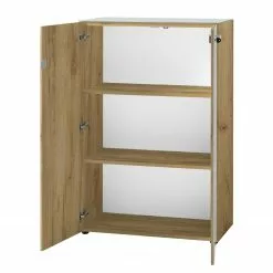 Germania Büroset Monteria IV (2-teilig) - Glas - Weiß / Eiche Navarra Dekor -Buromobel Verkaufe 1000189537 191022 12045200093 DETAILS P000000001000189537