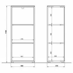 Germania Büroset Monteria IV (2-teilig) - Glas - Weiß / Eiche Navarra Dekor -Buromobel Verkaufe 1000189537 191022 12045300095 SKETCH DETAILS P000000001000189537 sketch