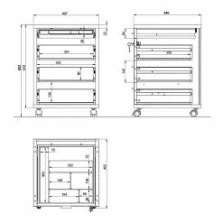 Germania Büroset Svene (2-teilig) - Weiß / Eiche Sonoma Dekor -Buromobel Verkaufe 1000189541 191022 12045800141 SKETCH DETAILS P000000001000189541 sketch