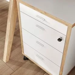 Germania Büroset Svene (4-teilig) - Weiß / Eiche Sonoma Dekor -Buromobel Verkaufe 1000189548 191022 12050600200 DETAILS P000000001000189548