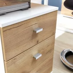 Germania Büroset Lioni III (2-teilig) - Eiche Navarra Dekor / Weiß -Buromobel Verkaufe 1000191061 191016 14452900005 DETAILS P000000001000191061