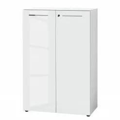 Germania Büroset Monteria I (5-teilig) - Glas - Weiß / Chrom -Buromobel Verkaufe 1000191067 191016 08103000017 DETAILS P000000001000191067