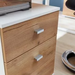 Germania Büroset Lioni II (4-teilig) - Eiche Navarra Dekor / Weiß -Buromobel Verkaufe 1000191071 191016 08103400058 DETAILS P000000001000191071