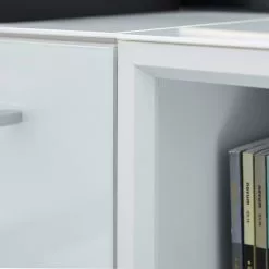 Germania Büroset Monteria V (3-teilig) - Glas - Weiß / Chrom -Buromobel Verkaufe 1000191084 191016 08104300133 DETAILS P000000001000191084