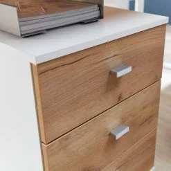 Germania Büroset Lioni V (5-teilig) - Eiche Navarra Dekor / Weiß -Buromobel Verkaufe 1000191085 191016 08104300139 DETAILS P000000001000191085