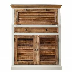 Maison Belfort Sekretär Newhaven - Mango massiv - Weiß / Mango -Buromobel Verkaufe 1000191281 200511 14134900011 DETAILS P000000001000191281