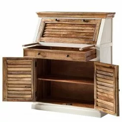 Maison Belfort Sekretär Newhaven - Mango massiv - Weiß / Mango -Buromobel Verkaufe 1000191281 200511 14135100015 DETAILS P000000001000191281