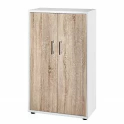 Furnitive Aktenschrank Lezan II - Eiche Sonoma Dekor / Weiß