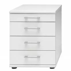 Furnitive Standcontainer Lezan - Silber - Weiß