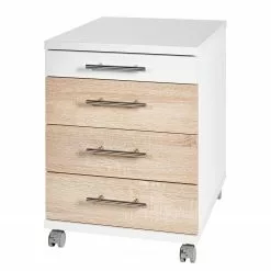 Furnitive Rollcontainer Yacolt - Eiche Sonoma Dekor