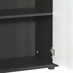 Furnitive Aktenschrank Buzy - Hochglanz Weiß / Anthrazit - Höhe: 182 cm -Buromobel Verkaufe 1000191353 191031 16045900147 DETAILS P000000001000191353