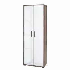 Furnitive Aktenschrank Arcon - Trüffeleiche Dekor / Hochglanz Weiß