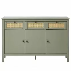 Maison Belfort Sideboard Belleria - Kiefer massiv / Wiener Geflecht - Hellolivgrün -Buromobel Verkaufe 1000193120 200930 16090900002 DETAILS P000000001000193120