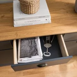 Maison Belfort Sideboard Rivery - Kiefer massiv - Anthrazit -Buromobel Verkaufe 1000193132 200302 15340800009 DETAILS P000000001000193132