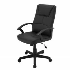 Furnitive Bürostuhl Monts - Kunstleder / Kunststoff - Schwarz / Schwarz