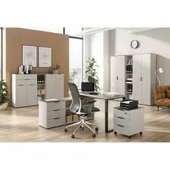 Germania Büroset Ancona I (2-teilig) - Metall - Kaschmir / Nussbaum Dekor -Buromobel Verkaufe 1000197004 191203 06450000089 MOOD DETAILS P000000001000197004 mood