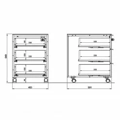 Germania Büroset Ancona I (2-teilig) - Metall - Kaschmir / Nussbaum Dekor -Buromobel Verkaufe 1000197004 191203 06450000098 SKETCH DETAILS P000000001000197004 sketch
