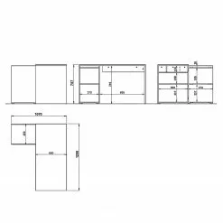 Germania Büroset Austin (2-teilig) - Graphit / Navarra Eiche Dekor -Buromobel Verkaufe 1000197005 191203 06450000109 SKETCH DETAILS P000000001000197005 sketch