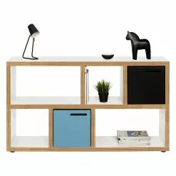 Temahome Regal Berlin III - Weiß / Braun -Buromobel Verkaufe 1000198810 191209 09462600006 DETAILS P000000001000198810