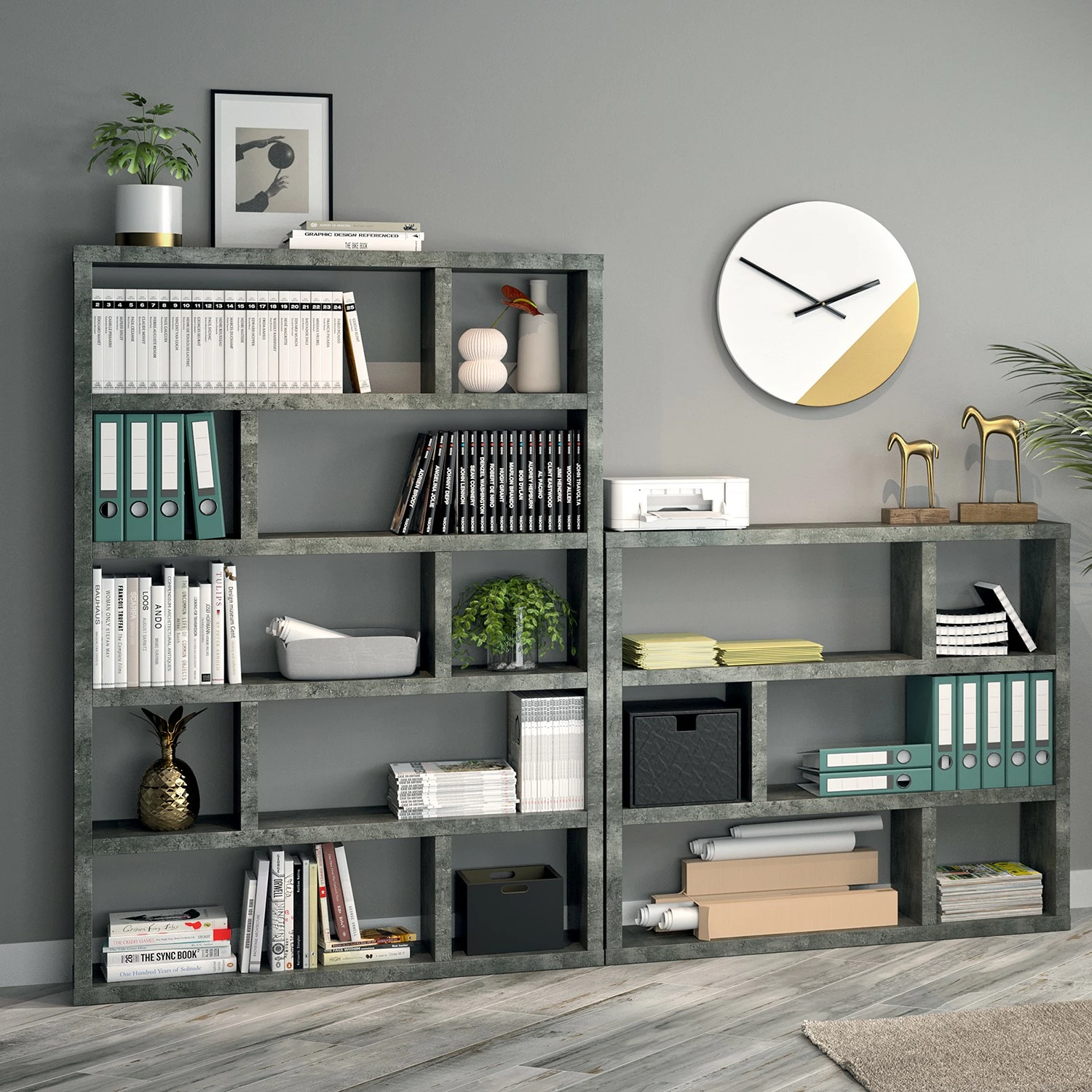 Temahome Regal Dublin - Beton Dekor - Höhe: 105 cm 4 Temahome Regal Dublin - Beton Dekor - Höhe: 105 cm – Bild 2