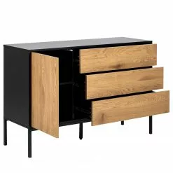 Red Living Sideboard Coogee II - Wildeiche Dekor / Schwarz -Buromobel Verkaufe 1000200148 200205 06092300049 DETAILS P000000001000200148