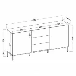 Fredriks Sideboard Meon - Weiß 41 Fredriks Sideboard Meon - Weiß -Buromobel Verkaufe 1000201099 201002 15150800001 SKETCH DETAILS P000000001000201099 sketch