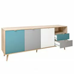 Norrwood Sideboard Bibury II - Mehrfarbig / Eiche Sonoma Dekor -Buromobel Verkaufe 1000202461 200124 09542900165 DETAILS P000000001000202461