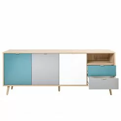 Norrwood Sideboard Bibury II - Mehrfarbig / Eiche Sonoma Dekor -Buromobel Verkaufe 1000202461 200124 09542900168 DETAILS P000000001000202461