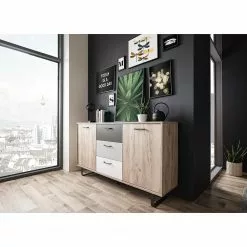 Norrwood Sideboard Brookton - Mehrfarbig / Eiche Dekor -Buromobel Verkaufe 1000202465 200124 09543800216 MOOD DETAILS P000000001000202465 mood