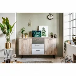 Norrwood Sideboard Brookton - Mehrfarbig / Eiche Dekor -Buromobel Verkaufe 1000202465 200124 09543800217 MOOD DETAILS P000000001000202465 mood
