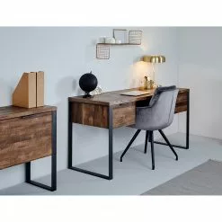 Jahnke Schreibtisch Loop - Stahl - Anthrazit - Vintage Eiche Dekor -Buromobel Verkaufe 1000204356 200218 08151900049 MOOD DETAILS P000000001000204356 mood