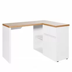 Jahnke Eckschreibtisch Cu-Libre - Kerneiche Dekor / Weiß -Buromobel Verkaufe 1000204357 200218 08151900061 DETAILS P000000001000204357