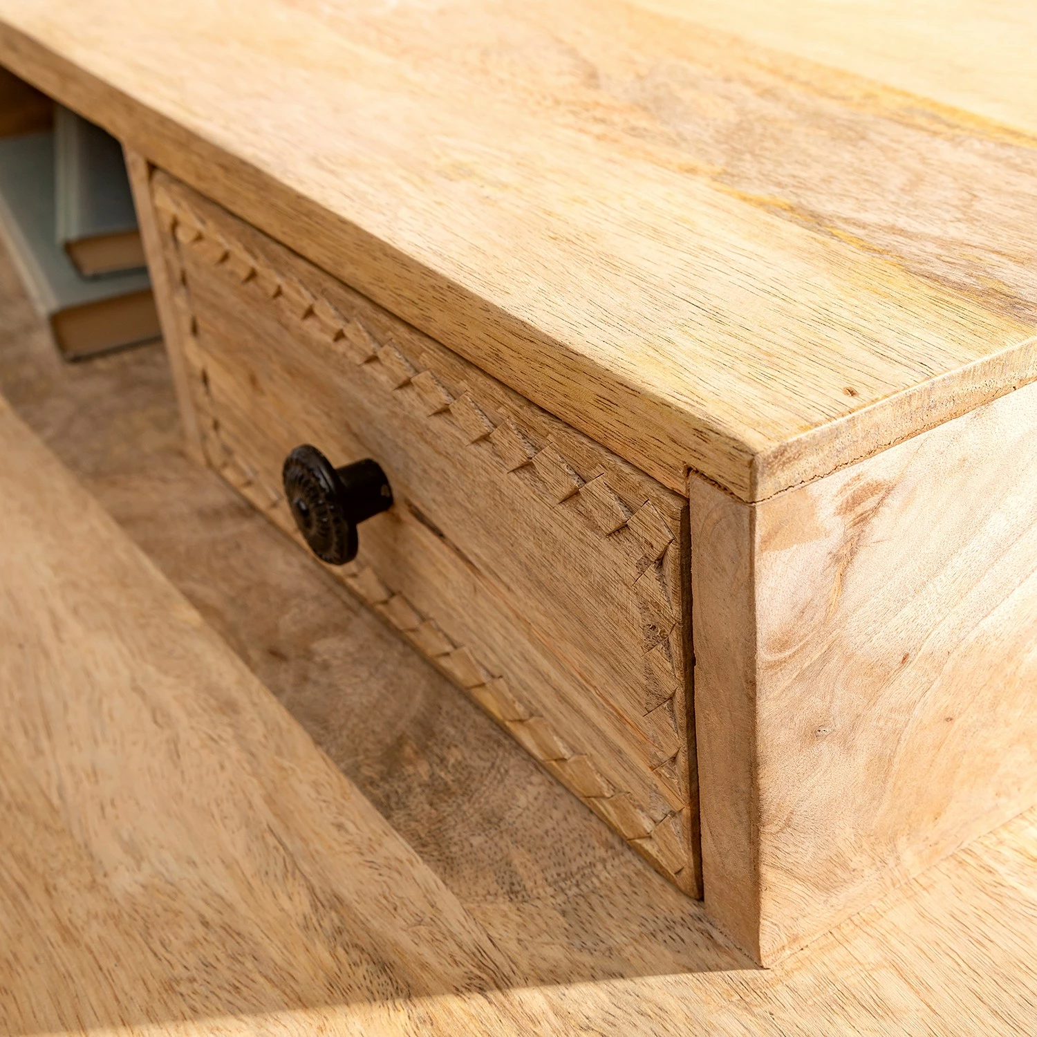 Ars manufacti Schreibtisch Luka - Mango massiv / Metall - Mango / Schwarz 8 Ars manufacti Schreibtisch Luka - Mango massiv / Metall - Mango / Schwarz – Bild 6