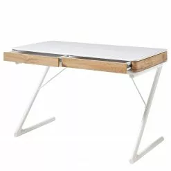 Furnitive Schreibtisch Tarvin II - Matt Weiß / Eiche Dekor -Buromobel Verkaufe 1000205566 200324 06093900025 DETAILS P000000001000205566