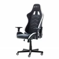 Furnitive LED Gaming Chair MC Racing - Kunstleder / Kunststoff - Schwarz / Weiß