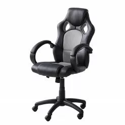 Furnitive Gaming Chair Livaro - Kunstleder & Mesh / Kunststoff - Schwarz / Grau
