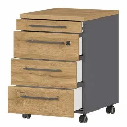 Germania Rollcontainer GW-Agenda - Eiche Grandson Dekor / Graphit -Buromobel Verkaufe 1000210641 200408 14212600033 DETAILS P000000001000210641