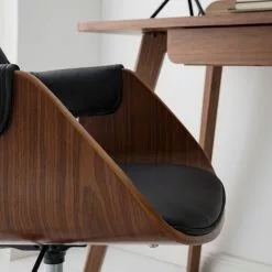 Mørteens Bürostuhl Luumaki - Kunstleder - Schwarz / Walnuss -Buromobel Verkaufe 1000210873 210129 12411800009 DETAILS P000000001000210873