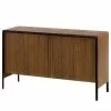Red Living Sideboard Juuka - Echtholzfurnier - Walnuss / Schwarz