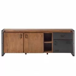 Ars manufacti Sideboard Manchester VI - Akazie massiv / Metall - Akazie / Anthrazit -Buromobel Verkaufe 1000210964 201027 09484600028 DETAILS P000000001000210964
