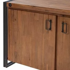 Ars manufacti Sideboard Manchester VI - Akazie massiv / Metall - Akazie / Anthrazit -Buromobel Verkaufe 1000210964 201027 09484600031 DETAILS P000000001000210964