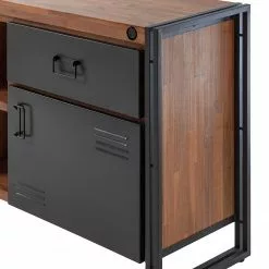 Ars manufacti Sideboard Manchester VI - Akazie massiv / Metall - Akazie / Anthrazit -Buromobel Verkaufe 1000210964 201027 09484600034 DETAILS P000000001000210964